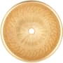 Linkasink Cast Bronze 14" Circular Yellow Bronze Drop In or Vessel Bathroom Sink Unlacquered Brass