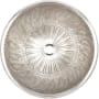 Linkasink Cast Bronze 14" Circular Yellow Bronze Drop In or Vessel Bathroom Sink White Bronze