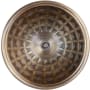 Linkasink Cast Bronze 17" Circular Yellow Bronze Drop In or Vessel Bathroom Sink Antique Bronze