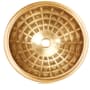 Linkasink Cast Bronze 17" Circular Yellow Bronze Drop In or Vessel Bathroom Sink Vintage Brass