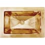 Linkasink Vintage Jeweler 21" Rectangular Drop In or Undermount Bathroom Sink Polished Unlacquered Brass