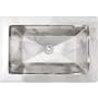 Linkasink Vintage Jeweler 21" Rectangular Drop In or Undermount Bathroom Sink Polished Stainless Steel