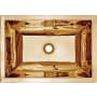 Linkasink Builders 20-1/4" Undermount Single Basin Brass Bar Sink Polished Unlacquered Brass