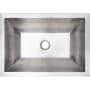 Linkasink Builders 20-1/4" Undermount Single Basin Brass Bar Sink Satin Stainless Steel
