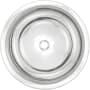 Linkasink Cast Bronze 13-3/4" Circular Yellow Bronze Drop In or Undermount Bathroom Sink Polished White Bronze