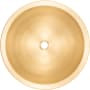 Linkasink Cast Bronze 13-3/4" Circular Yellow Bronze Drop In or Undermount Bathroom Sink Unlacquered Brass