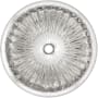 Linkasink Cast Bronze 13-3/4" Circular Yellow Bronze Drop In or Undermount Bathroom Sink Polished White Bronze