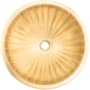 Linkasink Cast Bronze 13-3/4" Circular Yellow Bronze Drop In or Undermount Bathroom Sink Unlacquered Brass