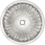 Linkasink Cast Bronze 17" Circular Yellow Bronze Drop In or Undermount Bathroom Sink Polished White Bronze