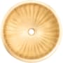 Linkasink Cast Bronze 17" Circular Yellow Bronze Drop In or Undermount Bathroom Sink Unlacquered Brass