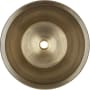 Linkasink Cast Bronze 17" Circular Bronze Drop In or Undermount Bathroom Sink Antique Bronze