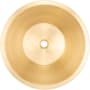 Linkasink Cast Bronze 17" Circular Bronze Drop In or Undermount Bathroom Sink Unlacquered Brass
