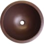 Linkasink Hammered Metals 13-1/2" Circular Drop In or Undermount Bathroom Sink Dark Bronze