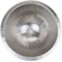 Linkasink Hammered Metals 13-1/2" Circular Drop In or Undermount Bathroom Sink Stainless Steel