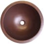 Linkasink Hammered Metals 13-1/2" Circular Drop In or Undermount Bathroom Sink Weathered Copper