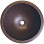 Linkasink Hammered Metals 16" Circular Drop In or Undermount Bathroom Sink Dark Bronze