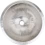 Linkasink Hammered Metals 16" Circular Drop In or Undermount Bathroom Sink Satin Nickel