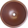 Linkasink Hammered Metals 16" Circular Drop In or Undermount Bathroom Sink Weathered Copper