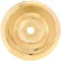 Linkasink Smooth Small Round 13-1/2" Circular Brass Drop In Bathroom Sink Polished Unlacquered Brass