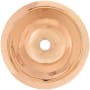 Linkasink Smooth Small Round 13-1/2" Circular Brass Drop In Bathroom Sink Polished Unlacquered Rose Gold / Copper