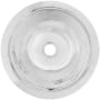 Linkasink Smooth Small Round 13-1/2" Circular Brass Drop In Bathroom Sink Polished Stainless Steel