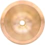 Linkasink Smooth Small Round 13-1/2" Circular Brass Drop In Bathroom Sink Satin Unlacquered Rose Gold / Copper