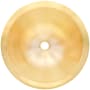 Linkasink Smooth Large Round 16" Circular Brass Drop In Bathroom Sink Satin Unlacquered Brass