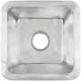 Linkasink Smooth Small Square 16" Square Brass Drop In Bathroom Sink Polished Stainless Steel