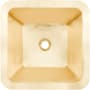 Linkasink Smooth Large Square 20" Square Brass Drop In Bathroom Sink Satin Unlacquered Brass