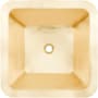 Linkasink Smooth Large Square 20" Square Brass Drop In Bathroom Sink Satin Unlacquered Brass