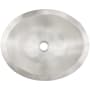 Linkasink Smooth Small Oval 17-1/2" Oval Brass Drop In Bathroom Sink Satin Stainless Steel