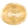 Linkasink Smooth Small Oval 17-1/2" Oval Brass Drop In Bathroom Sink Satin Unlacquered Brass