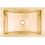 Linkasink Smooth Rectangular Crescent Sink 21" Rectangular Brass Drop In Bathroom Sink Polished Unlacquered Brass