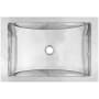 Linkasink Smooth Rectangular Crescent Sink 21" Rectangular Brass Drop In Bathroom Sink Polished Stainless Steel