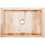 Linkasink Smooth Rectangular Crescent Sink 21" Rectangular Brass Drop In Bathroom Sink Satin Unlacquered Rose Gold