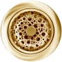 Linkasink Loop Stainless Steel Basket Strainer Satin Hammered Brass Coated