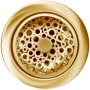 Linkasink Loop Stainless Steel Basket Strainer Satin Smooth Brass Coated