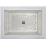 Linkasink Inlay 22" Rectangular Marble Drop-In Bathroom Sink Gray
