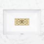 Linkasink Lois 20-1/2" Rectangular Porcelain Undermount Bathroom Sink White Glaze with Polished Unlacquered Brass
