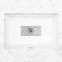 Linkasink Lois 20-1/2" Rectangular Porcelain Undermount Bathroom Sink White Glaze with Satin Stainless Steel