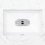 Linkasink Lois 20-1/2" Rectangular Porcelain Undermount Bathroom Sink White Glaze with Polished Stainless Steel