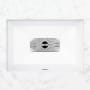 Linkasink Lois 20-1/2" Rectangular Porcelain Undermount Bathroom Sink White Glaze with Satin Stainless Steel