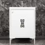 Linkasink Frame 24" Free Standing Plywood Vanity Cabinet Only with Deco Grate - Less Vanity Top White / Polished Nickel
