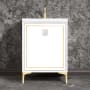 White / Satin Brass with White Prism Glass