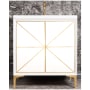 Linkasink Divergence 30" Free Standing Plywood Vanity Cabinet Only - Less Vanity Top White / Polished Brass