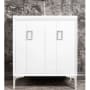 Linkasink Tuxedo 30" Free Standing Plywood Vanity Cabinet Only with Coach Pull - Less Vanity Top White / Polished Nickel