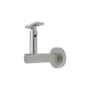 Linnea 304 Grade Stainless Steel 3-9/16 Inch Projection Surface Mount Hand Rail Bracket with Flat Clamp and Round Rose Satin Stainless Steel