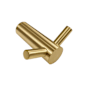 Linnea 304 Grade Stainless Steel Double Hook Robe Hook Satin Brass