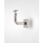 Linnea 304 Grade Stainless Steel 3-1/8 Inch Projection Concrete Mount Hand Rail Bracket with Flat Clamp and Square Rose Polished Stainless Steel