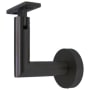 Linnea 304 Grade Stainless Steel 3-1/8 Inch Projection Concrete Mount Hand Rail Bracket with Flat Clamp and Round Rose Satin Black